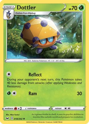 Dottler (18/202) Reverse Holofoil [SWSH: Base Set] Pokemon Single Pokémon