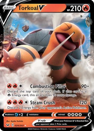 Torkoal V 24/202 Holofoil [SWSH: Base Set] Pokemon Single Pokémon