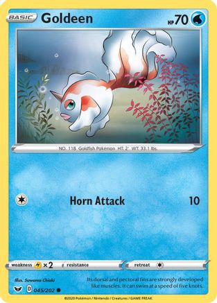 Goldeen (45/202) Reverse Holofoil [SWSH: Base Set] Pokemon Single Pokémon