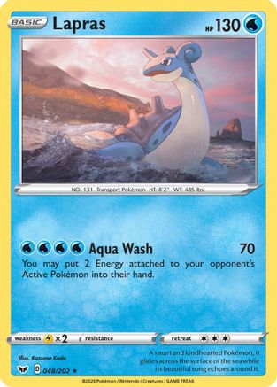 Lapras (48/202) Reverse Holofoil [SWSH: Base Set] Pokemon Single Pokémon