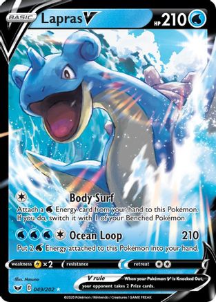 Lapras V 49/202 Holofoil [SWSH: Base Set] Pokemon Single Pokémon