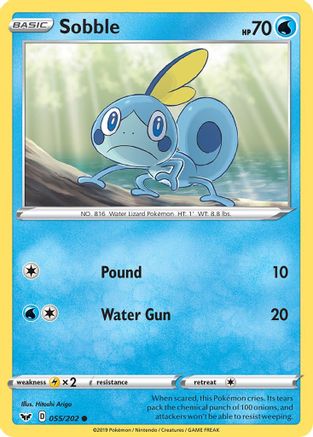 Sobble (55/202) Reverse Holofoil [SWSH: Base Set] Pokemon Single Pokémon
