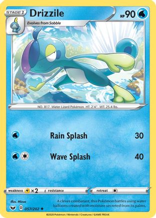 Drizzile (57/202) Reverse Holofoil [SWSH: Base Set] Pokemon Single Pokémon