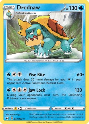 Drednaw (61/202) [SWSH: Base Set] Pokemon Single Pokémon