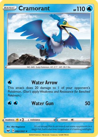 Cramorant (62/202) [SWSH: Base Set] Pokemon Single Pokémon