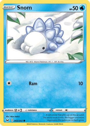 Snom (63/202) Reverse Holofoil [SWSH: Base Set] Pokemon Single Pokémon