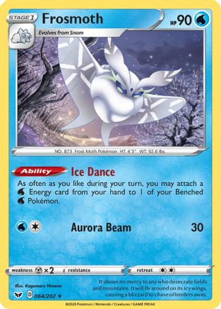 Frosmoth (64/202) Holofoil [SWSH: Base Set] Pokemon Single Pokémon
