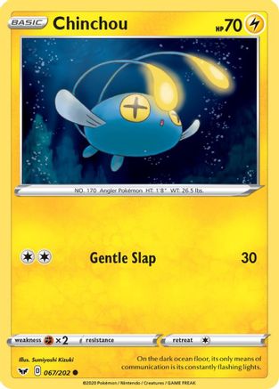 Chinchou (67/202) [SWSH: Base Set] Pokemon Single Pokémon
