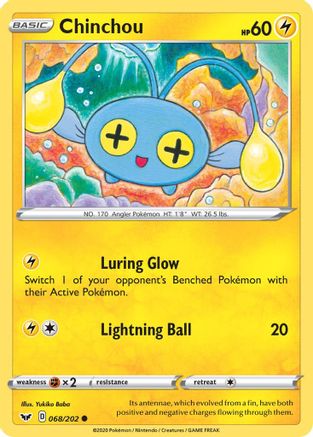 Chinchou (68/202) [SWSH: Base Set] Pokemon Single Pokémon
