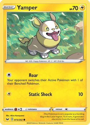 Yamper (73/202) Reverse Holofoil [SWSH: Base Set] Pokemon Single Pokémon