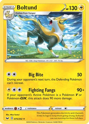 Boltund (75/202) Reverse Holofoil [SWSH: Base Set] Pokemon Single Pokémon