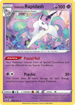 Galarian Rapidash (82/202) [SWSH: Base Set] Pokemon Single Pokémon