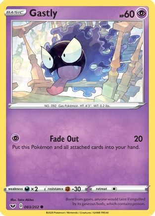 Gastly (83/202) [SWSH: Base Set] Pokemon Single Pokémon