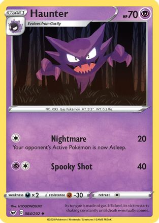 Haunter (84/202) Reverse Holofoil [SWSH: Base Set] Pokemon Single Pokémon
