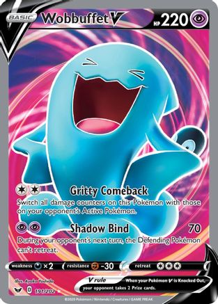 Wobbuffet V (Full Art) 191/202 Holofoil [SWSH: Base Set] Pokemon Single Pokémon