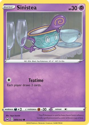 Sinistea (89/202) Reverse Holofoil [SWSH: Base Set] Pokemon Single Pokémon
