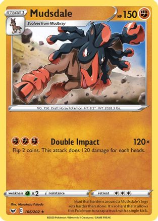 Mudsdale (106/202) [SWSH: Base Set] Pokemon Single Pokémon