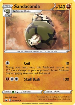Sandaconda (109/202) [SWSH: Base Set] Pokemon Single Pokémon