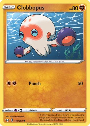 Clobbopus (112/202) Reverse Holofoil [SWSH: Base Set] Pokemon Single Pokémon