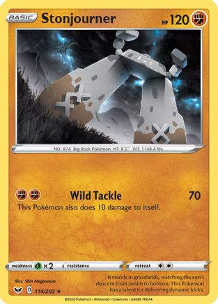 Stonjourner (/202) Reverse Holofoil [SWSH: Base Set] Pokemon Single Pokémon