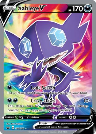 Sableye V (Full Art) 194/202 Holofoil [SWSH: Base Set] Pokemon Single Pokémon