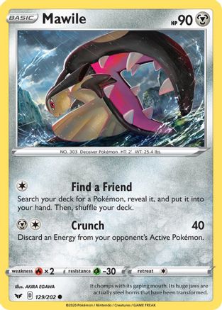 Mawile (129/202) Reverse Holofoil [SWSH: Base Set] Pokemon Single Pokémon