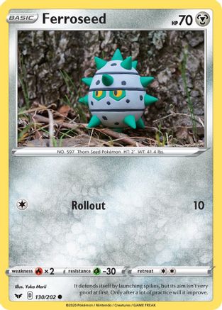 Ferroseed (130/202) Reverse Holofoil [SWSH: Base Set] Pokemon Single Pokémon