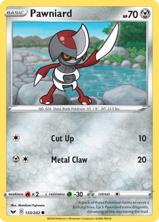 Pawniard (133/202) Reverse Holofoil [SWSH: Base Set] Pokemon Single Pokémon