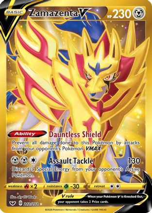 Zamazenta V (Secret) 212/202 Holofoil [SWSH: Base Set] Pokemon Single Pokémon