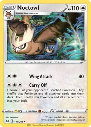 Noctowl (/202) Reverse Holofoil [SWSH: Base Set] Pokemon Single Pokémon