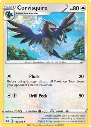 Corvisquire (151/202) [SWSH: Base Set] Pokemon Single Pokémon