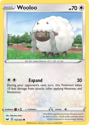 Wooloo (152/202) Reverse Holofoil [SWSH: Base Set] Pokemon Single Pokémon