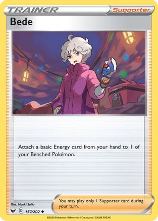 Bede (157/202) Reverse Holofoil [SWSH: Base Set] Pokemon Single Pokémon