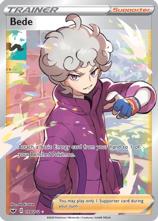 Bede (Full Art) (199/202) Holofoil [SWSH: Base Set] Pokemon Single Pokémon