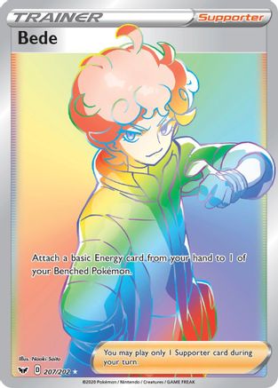 Bede (Secret) (207/202) Holofoil [SWSH: Base Set] Pokemon Single Pokémon