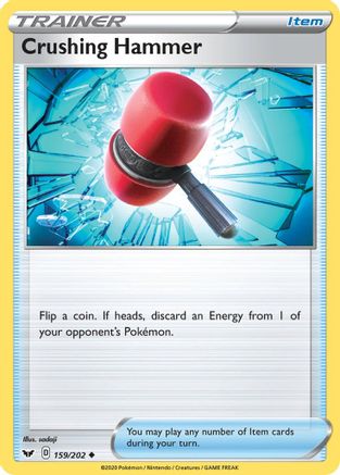 Crushing Hammer (159/202) Reverse Holofoil [SWSH: Base Set] Pokemon Single Pokémon