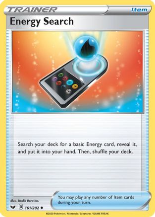 Energy Search (161/202) Reverse Holofoil [SWSH: Base Set] Pokemon Single Pokémon