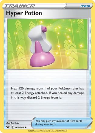 Hyper Potion (166/202) Reverse Holofoil [SWSH: Base Set] Pokemon Single Pokémon