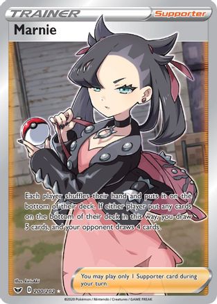 Marnie (Full Art) (200/202) Holofoil [SWSH: Base Set] Pokemon Single Pokémon