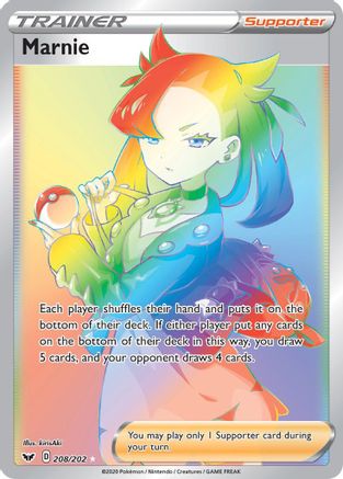 Marnie (Secret) 208/202 Holofoil [SWSH: Base Set] Pokemon Single Pokémon