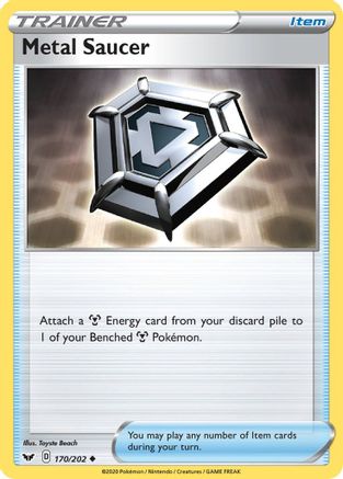 Metal Saucer (170/202) Reverse Holofoil [SWSH: Base Set] Pokemon Single Pokémon
