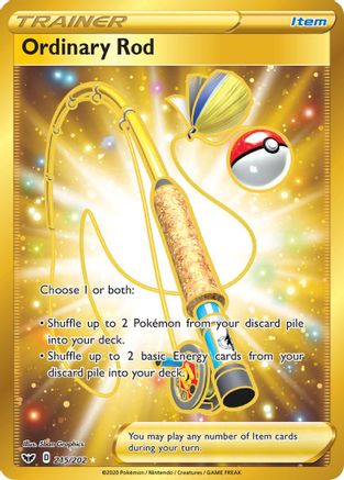 Ordinary Rod (Secret) (215/202) Holofoil [SWSH: Base Set] Pokemon Single Pokémon