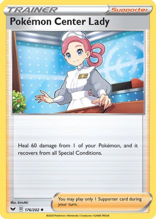 Pokemon Center Lady (176/202) Reverse Holofoil [SWSH: Base Set] Pokemon Single Pokémon