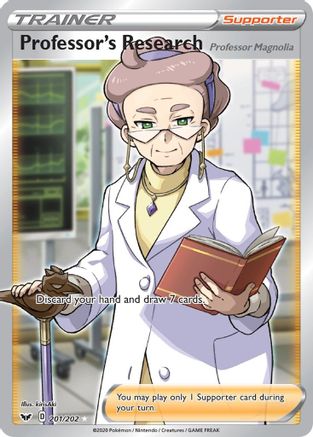 Professor's Research (Full Art) (201/202) Holofoil [SWSH: Base Set] Pokemon Single Pokémon