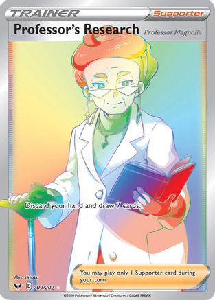 Professor's Research (Secret) 209/202 Holofoil [SWSH: Base Set] Pokemon Single Pokémon