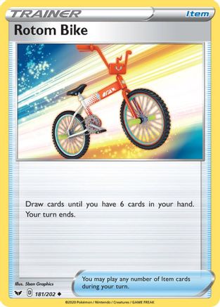 Rotom Bike (181/202) Reverse Holofoil [SWSH01 Sword & Shield Base Set] Pokemon Single Pokémon