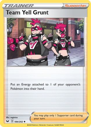Team Yell Grunt (184/202) [SWSH: Base Set] Pokemon Single Pokémon