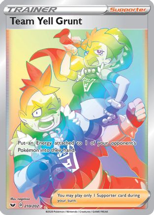 Team Yell Grunt (Secret) 210/202 Holofoil [SWSH: Base Set] Pokemon Single Pokémon
