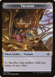 Treasure // Daretti Emblem Double-Sided Token [Secret Lair] Drop Series MTG Single Magic: The Gathering