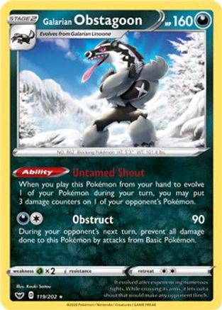 Galarian Obstagoon - 119/202 () [Misc: Deck Exclusives] Pokemon Single Pokémon